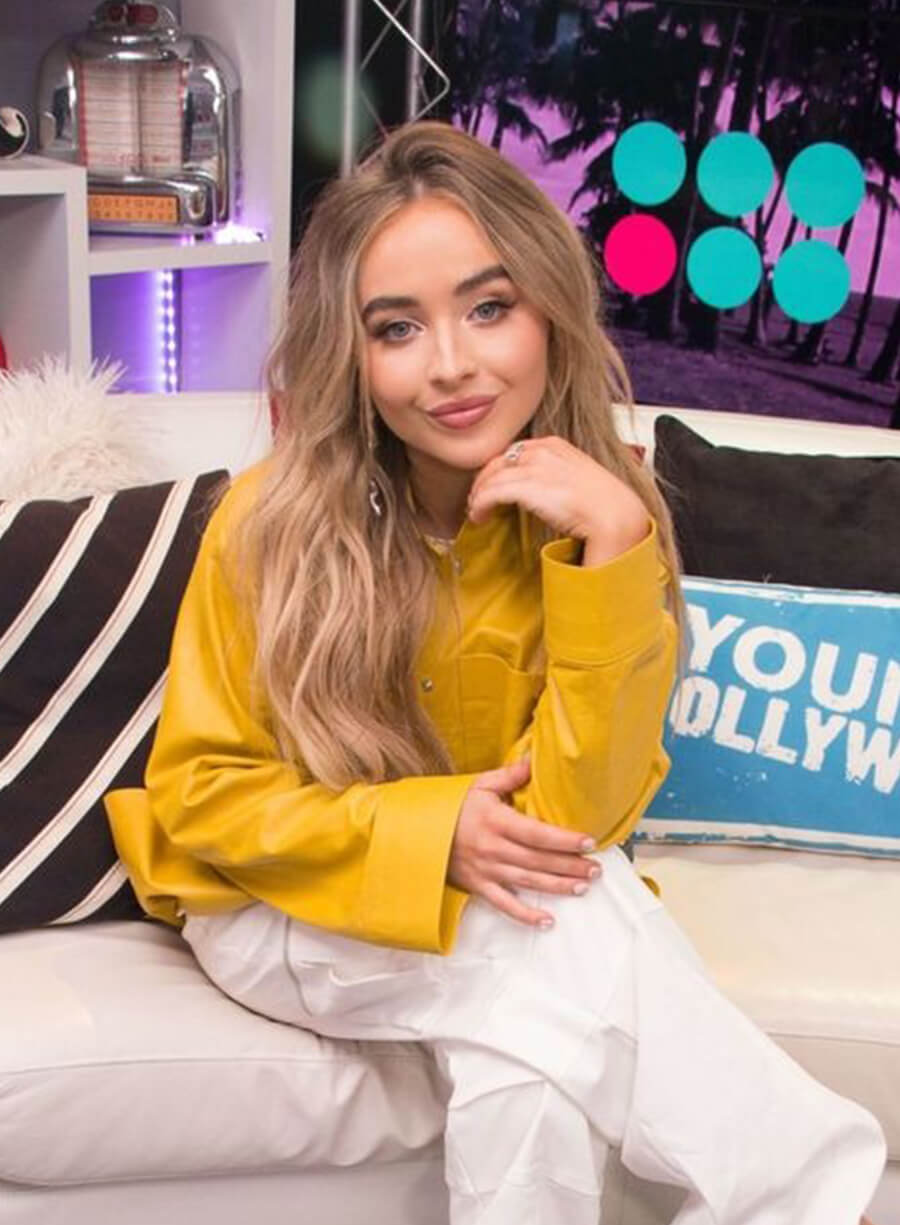 Sabrina Carpenter Yellow Leather Jacket