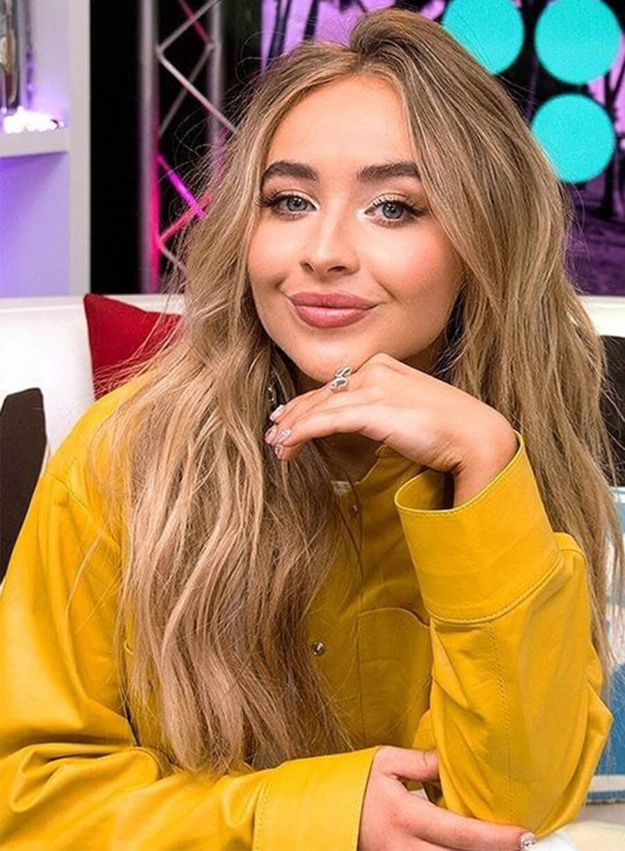 Sabrina Carpenter Yellow Leather Jacket