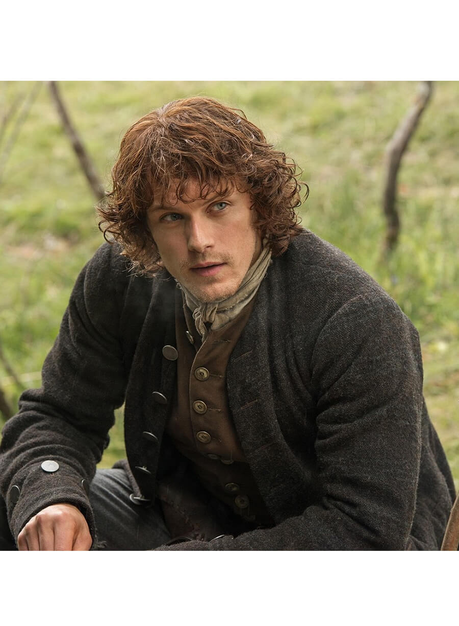 Sam Heughan Outlander S01 Jamie Fraser Wool Jacket Coat
