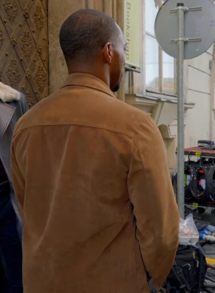 Sam Wilson The Falcon and the Winter Soldier Brown Suede Jacket 