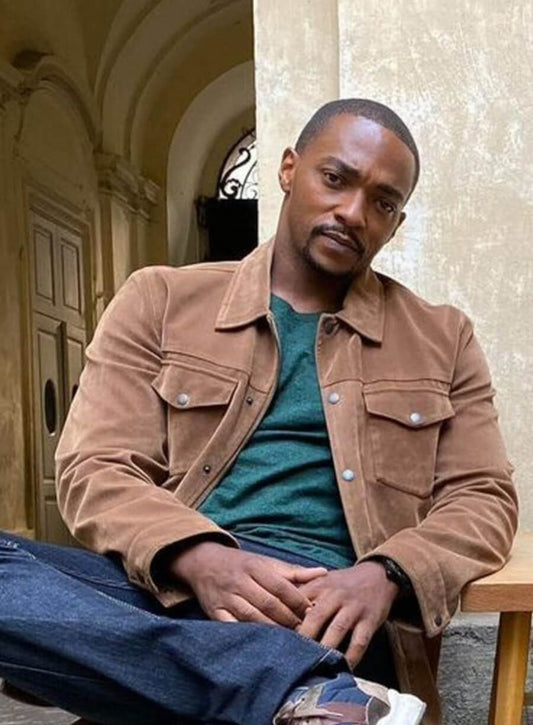 Sam Wilson The Falcon and the Winter Soldier Brown Suede Jacket 