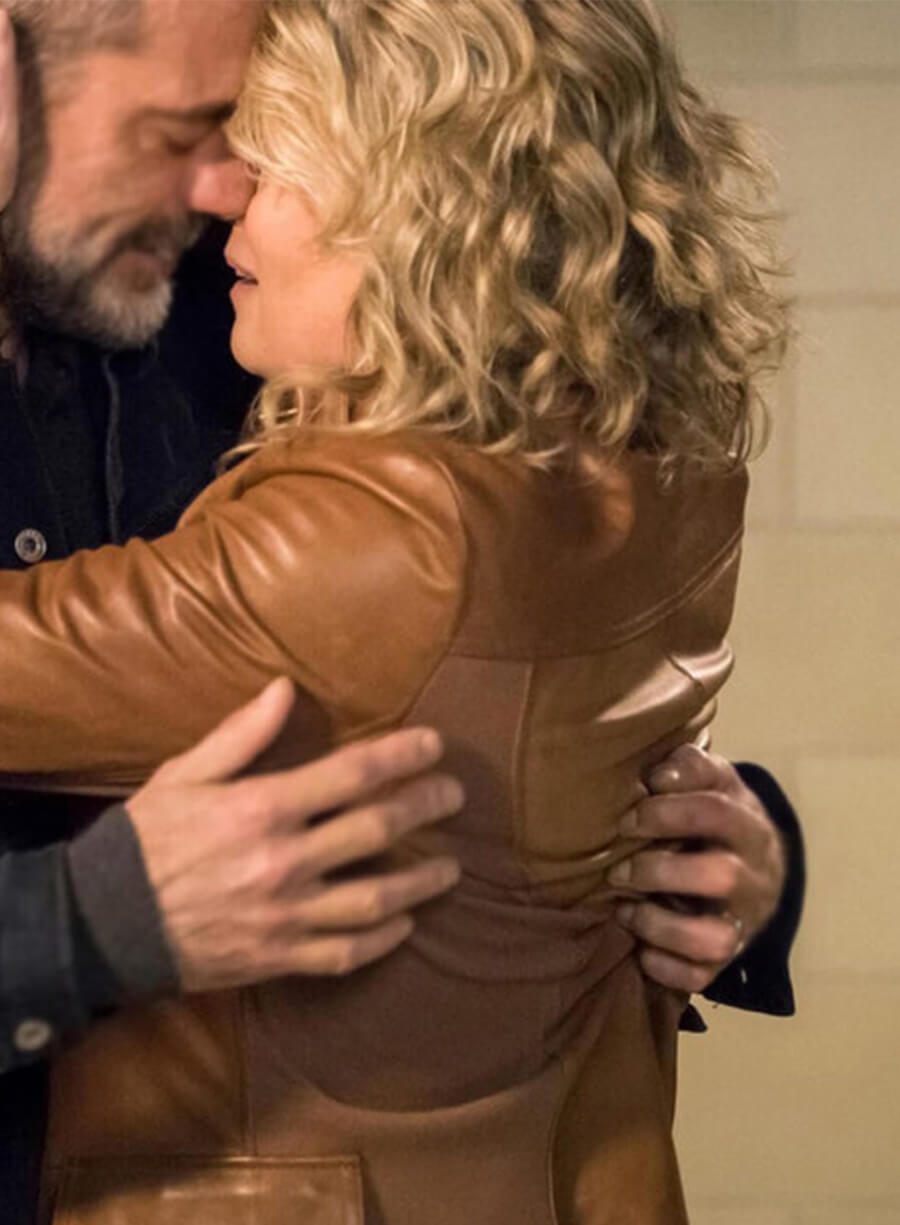 Samantha Smith Supernatural S14 Mary Winchester Brown Leather Jacket