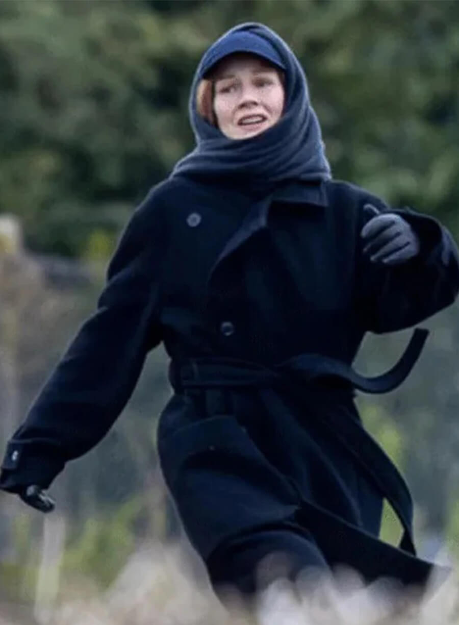 Sandra Hüller Project Hail Mary 2026 Eva Black Wool Coat