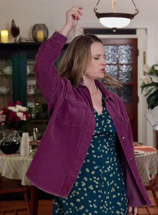 Sarah Smyth  Hearts in the Game 2023 Karlee Purple Corduroy Jacket