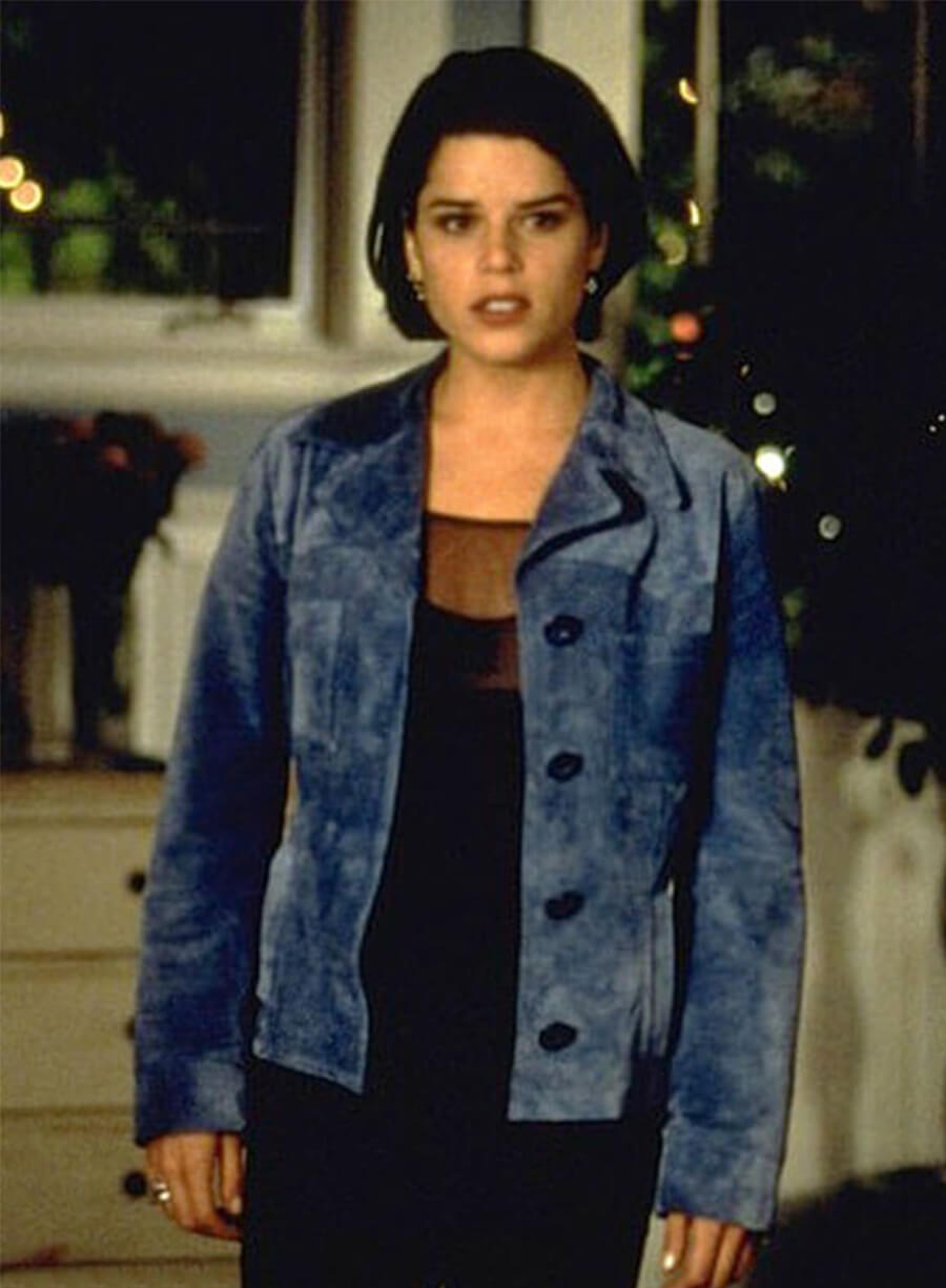 Scream 2 Neve Campbell Sidney Blue Suede Jacket