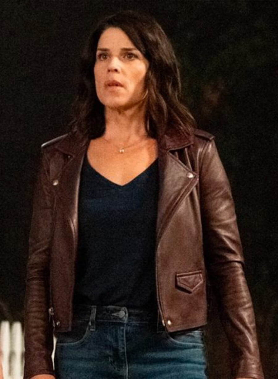 Scream 4 Neve Campbell Sidney Brown Leather Jacket