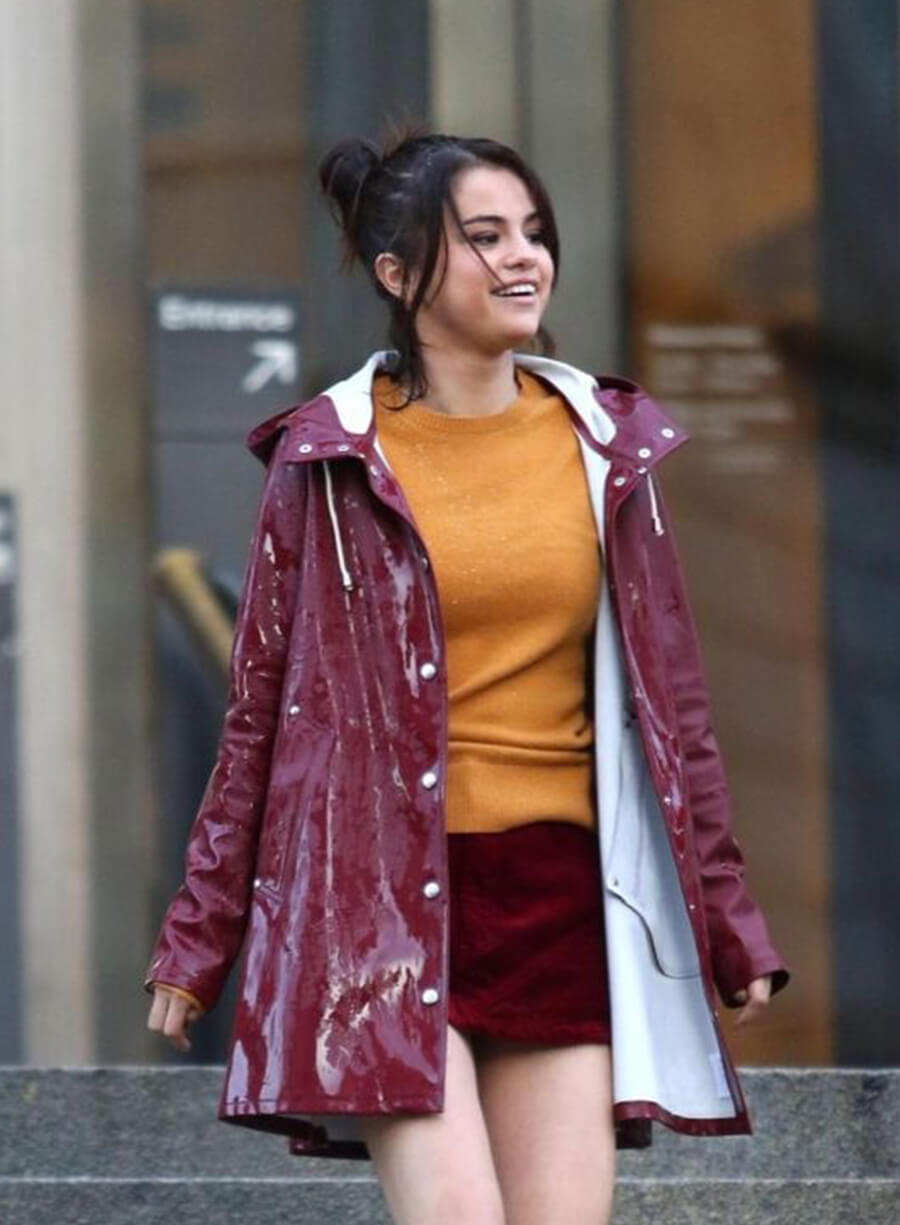 Selena Gomez A Rainy Day in New York Chan Tyrell Raincoat