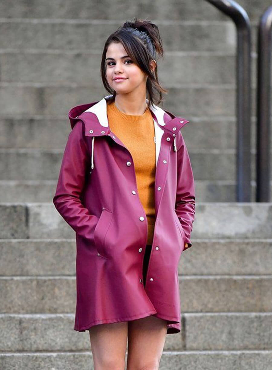 Selena Gomez A Rainy Day in New York Chan Tyrell Raincoat