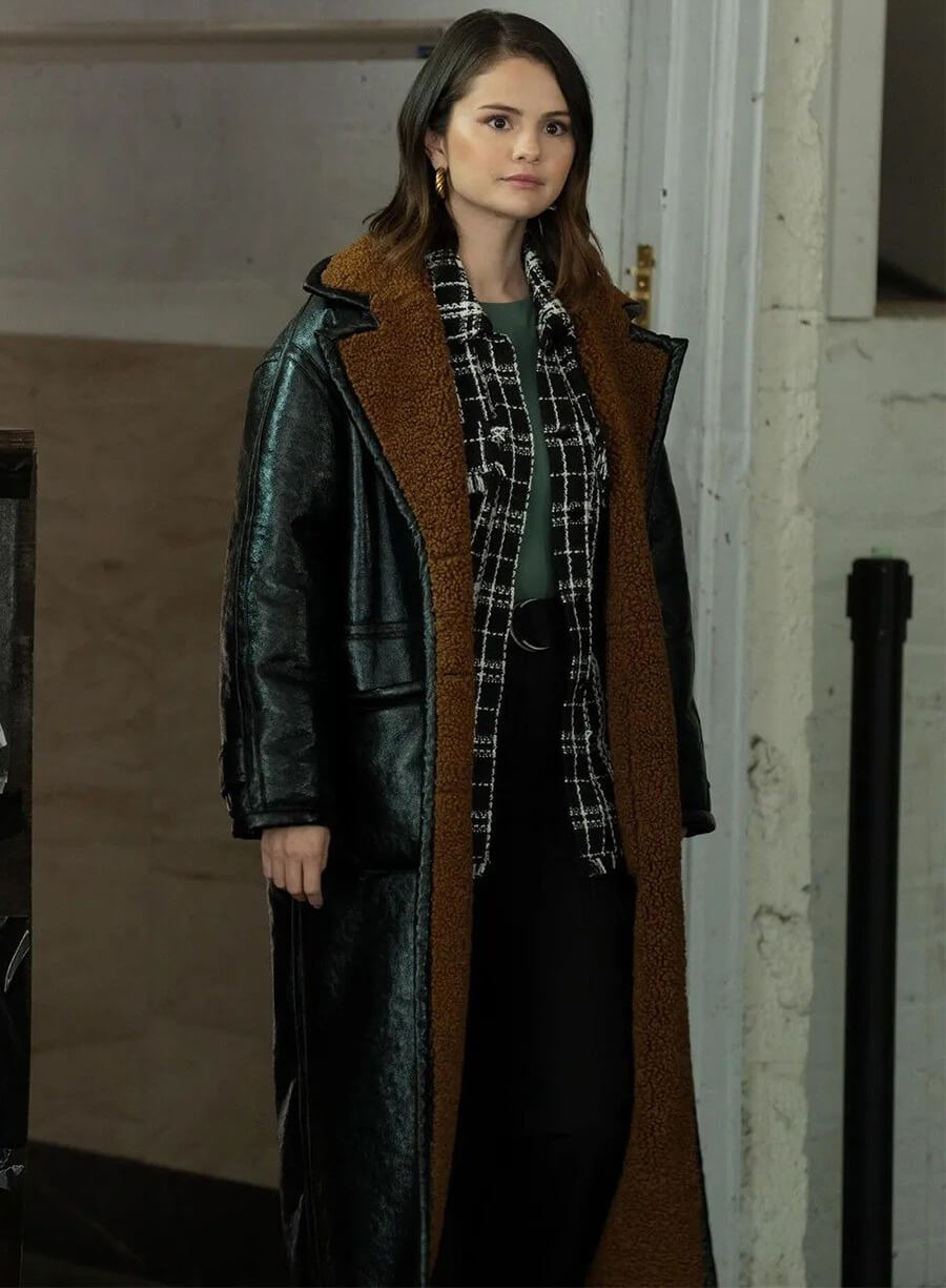 Only Murders in the Building Mabel Mora Black Leather Coat