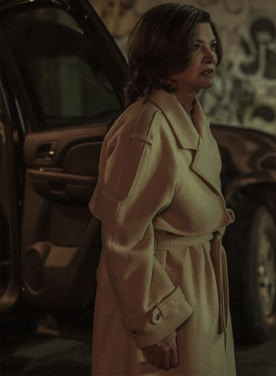 Shohreh Aghdashloo The Penguin Nadia Maroni Trench Coat