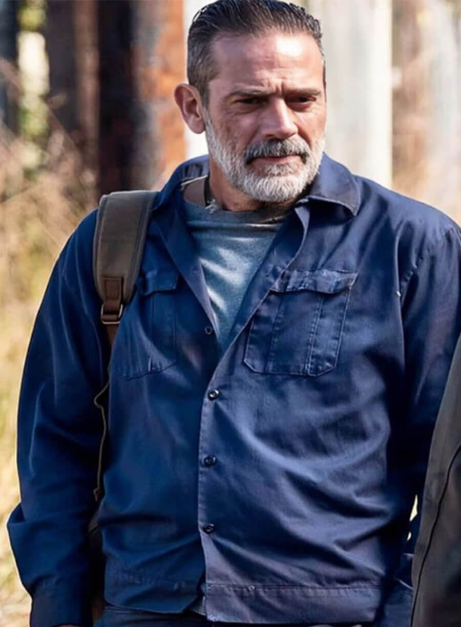 Smith Negan The Walking Dead Blue Cotton Jacket
