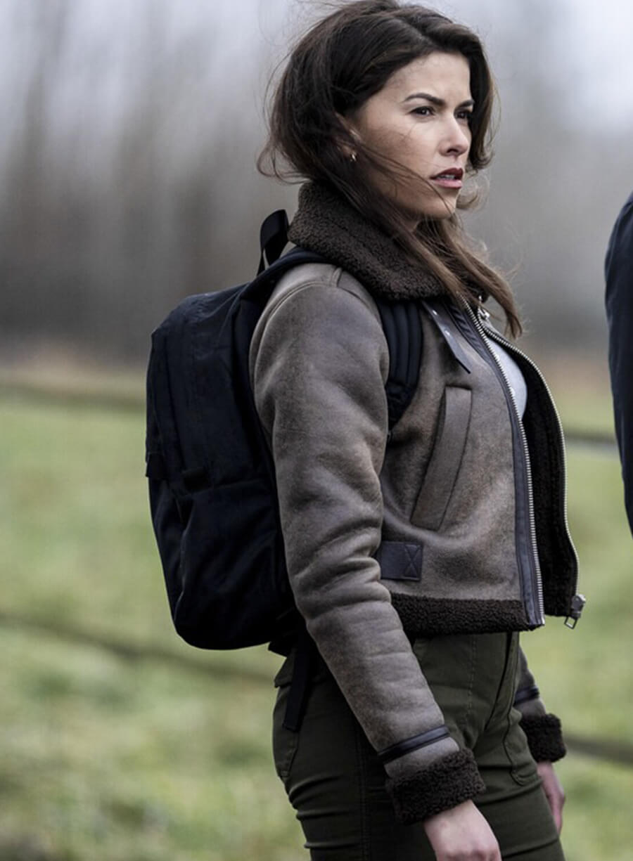 Sofia Pernas Tracker S01 Billie Matalon Brown Leather Fur Jacket