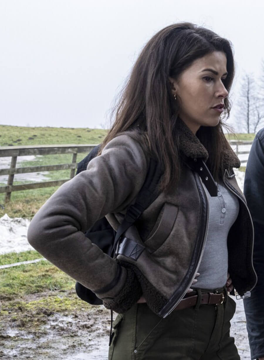 Sofia Pernas Tracker S01 Billie Matalon Brown Leather Fur Jacket