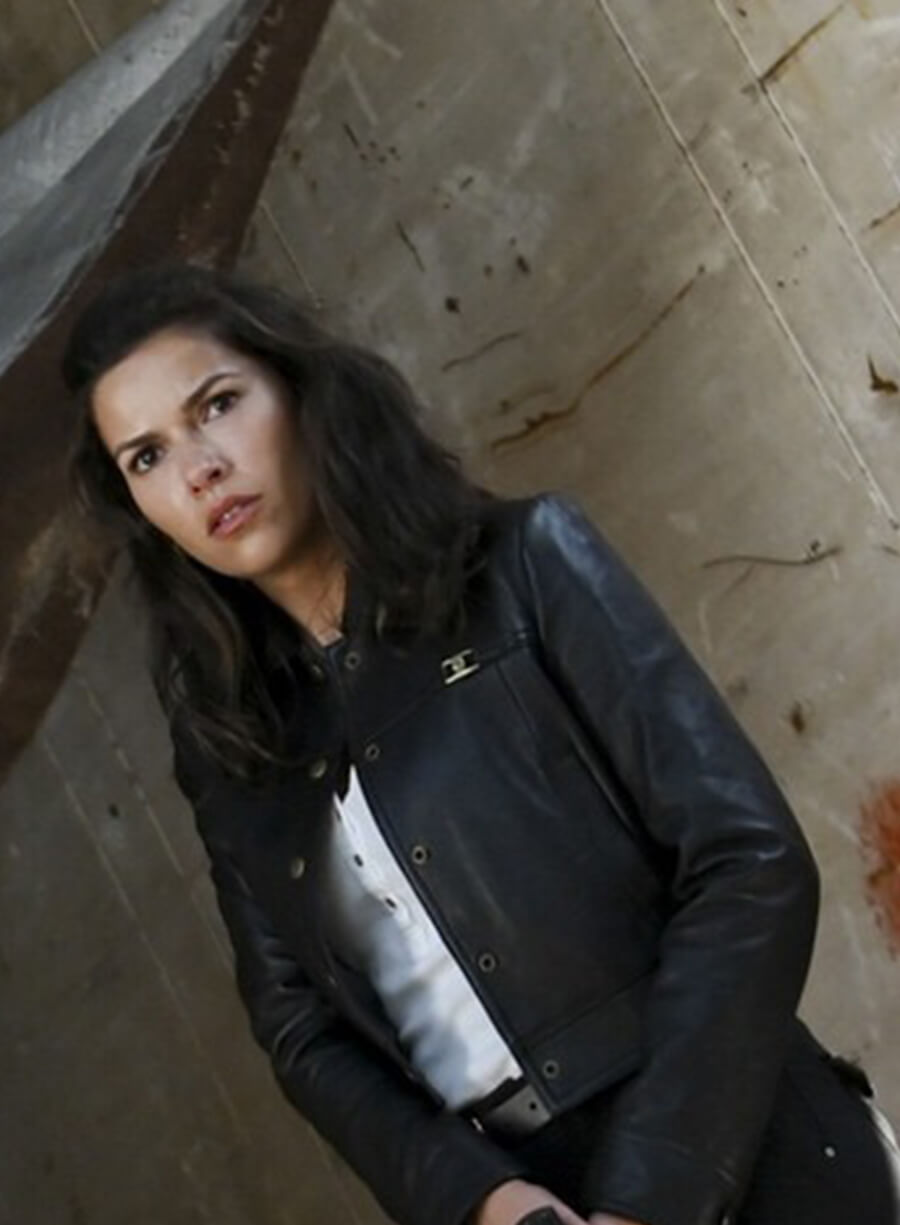 Sofia Pernas Tracker S02 Billie Matalon Black Leather Jacket