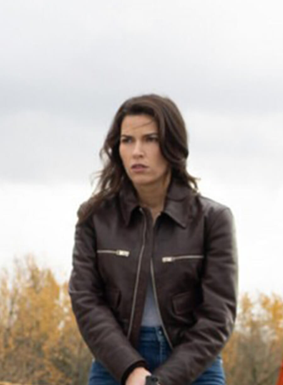 Sofia Pernas Tracker S03 Billie Matalon Brown Leather Jacket