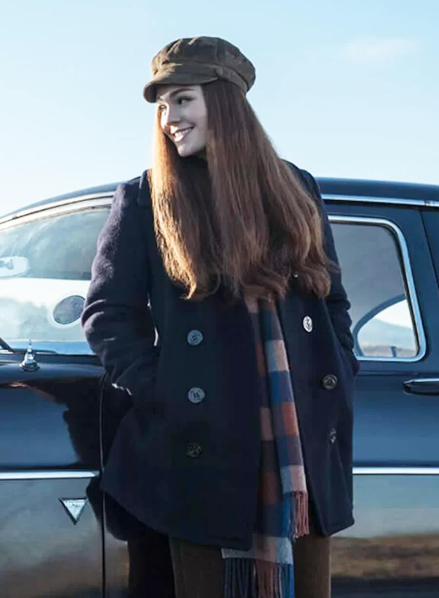 Sophie Skelton Outlander S02 Brianna Randall Wool Peacoat 