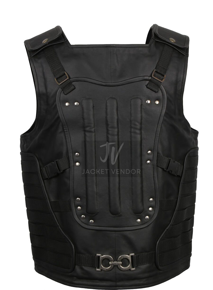 Spiderman Leather Black Vest Costume