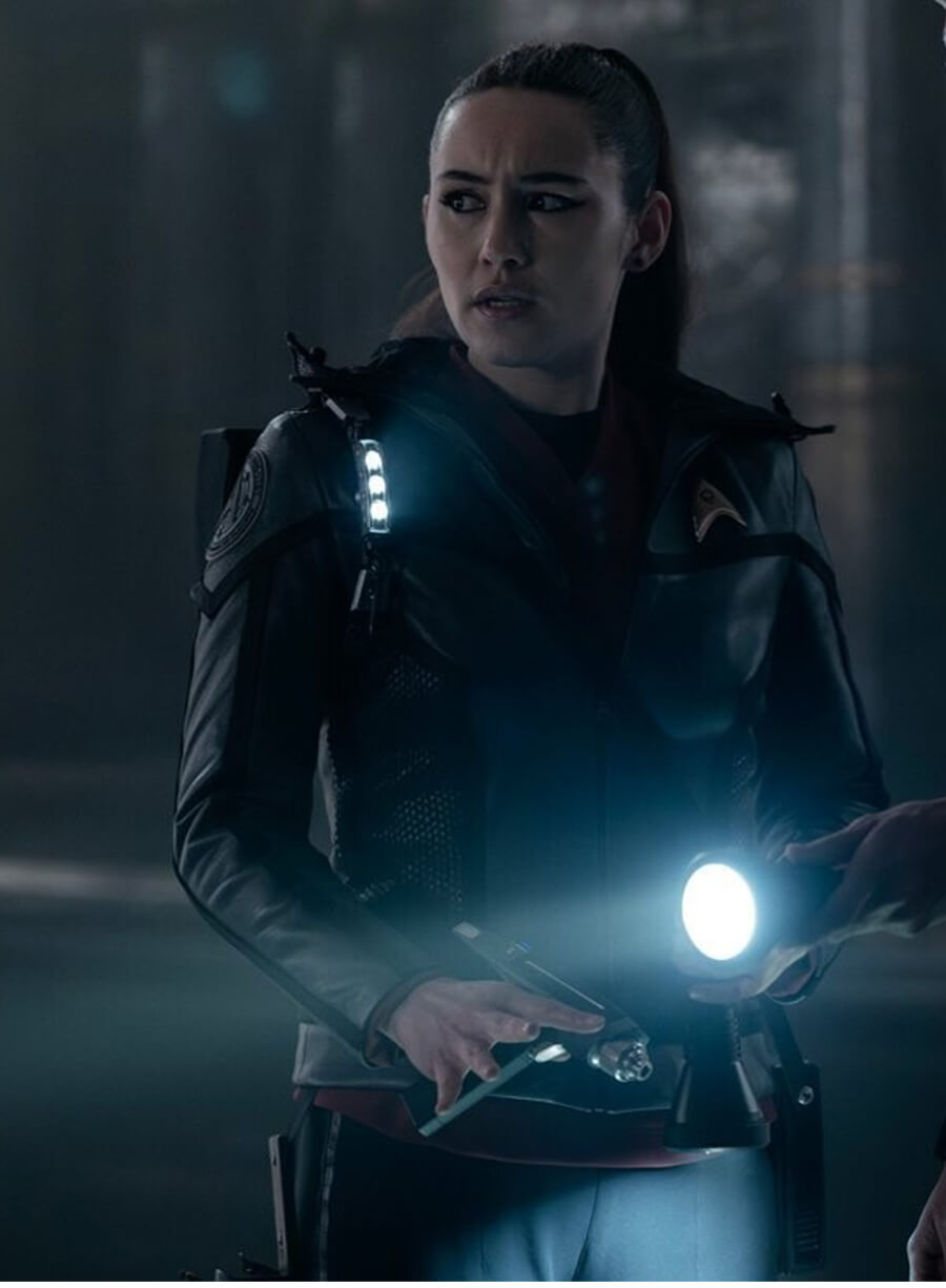 Star Trek: Strange New Worlds Laan Noonien-Sing Leather Jacket Costume