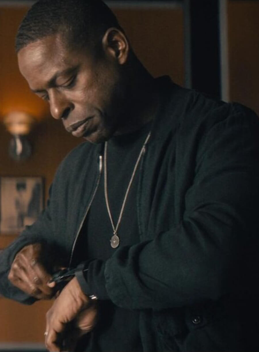 Sterling K. Brown Paradise S01 Xavier Collins Black Bomber Jacket