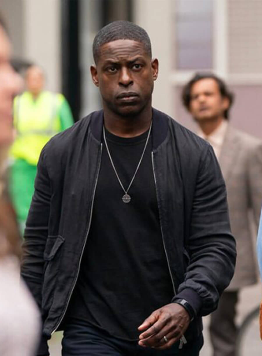 Sterling K. Brown Paradise S01 Xavier Collins Black Bomber Jacket
