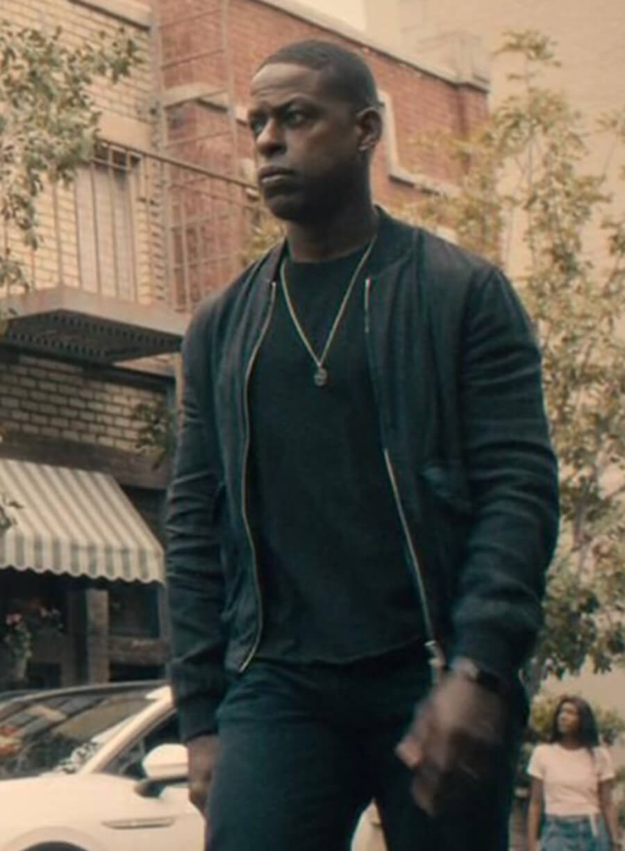 Sterling K. Brown Paradise S01 Xavier Collins Black Bomber Jacket