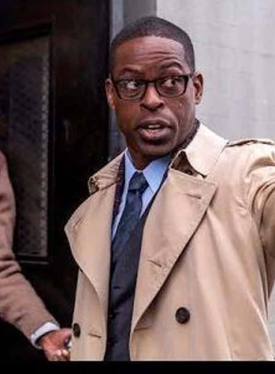 Sterling K. Brown This IS Us Randall Pearson Beige Coat