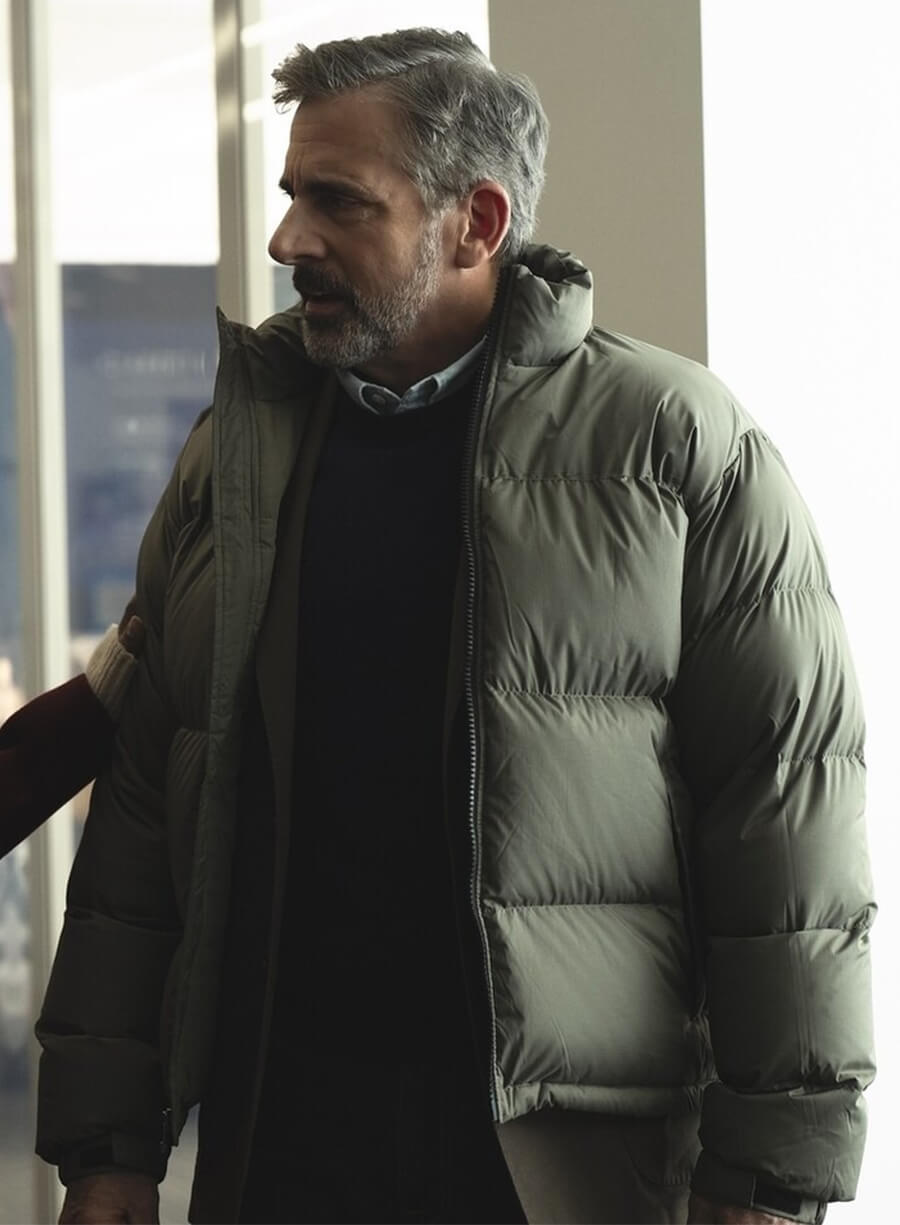 Steve Carell Rooster 2026 Greg Russo Puffer Jacket