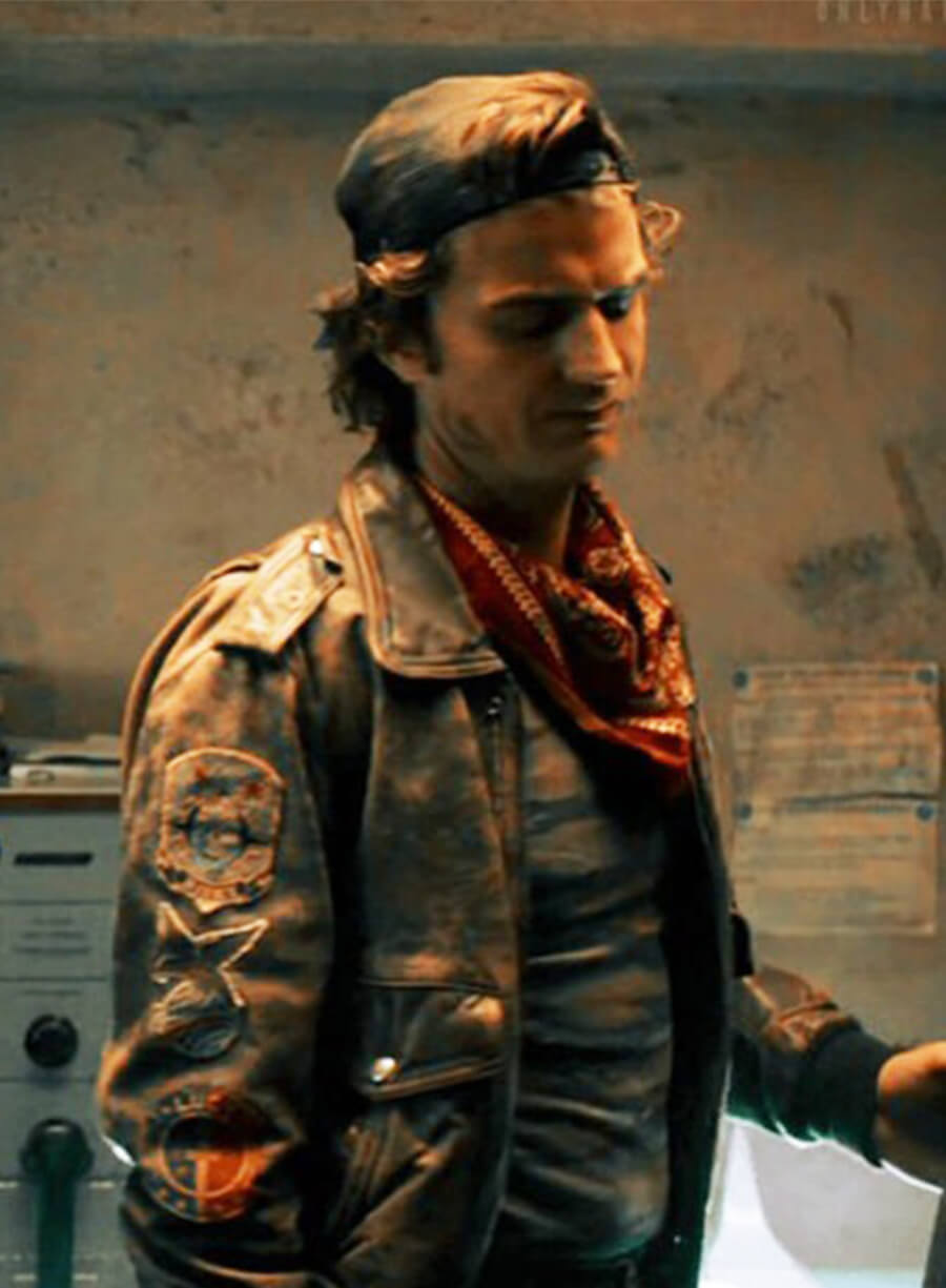 Steve Harrington Stranger Things Joe Keery Distressed Leather Jacket