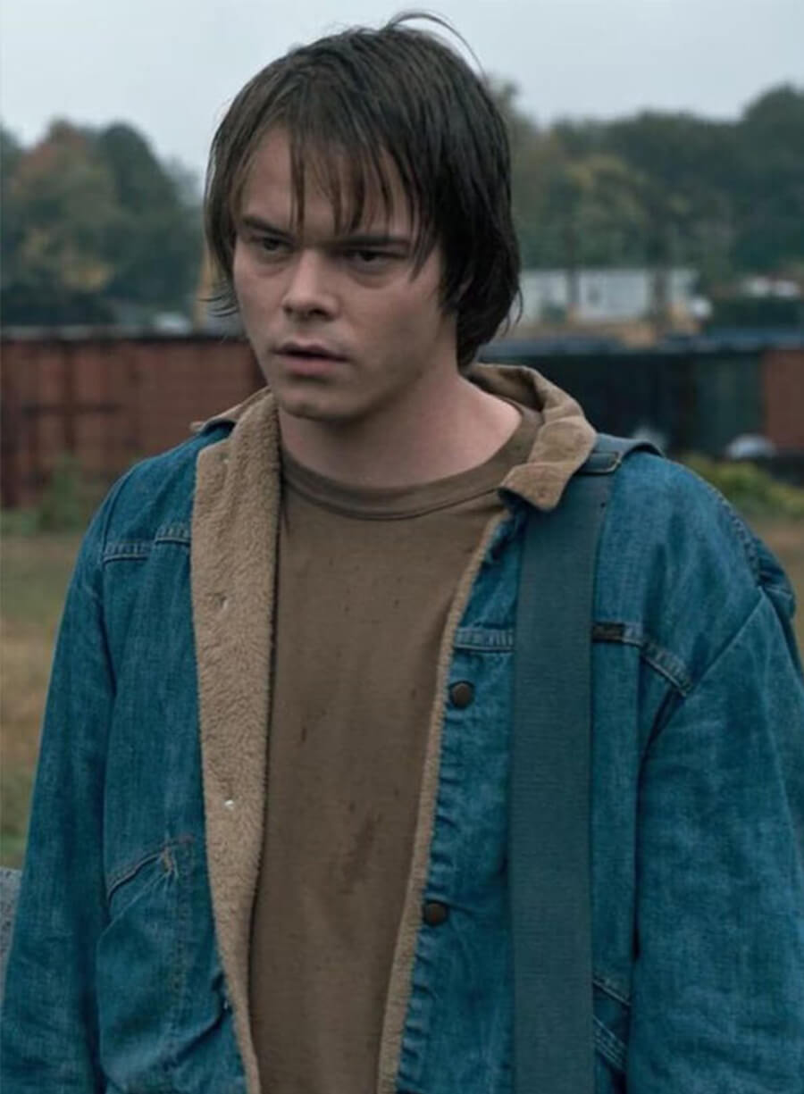 Stranger Things Jonathan Byers Denim Sherpa Jacket