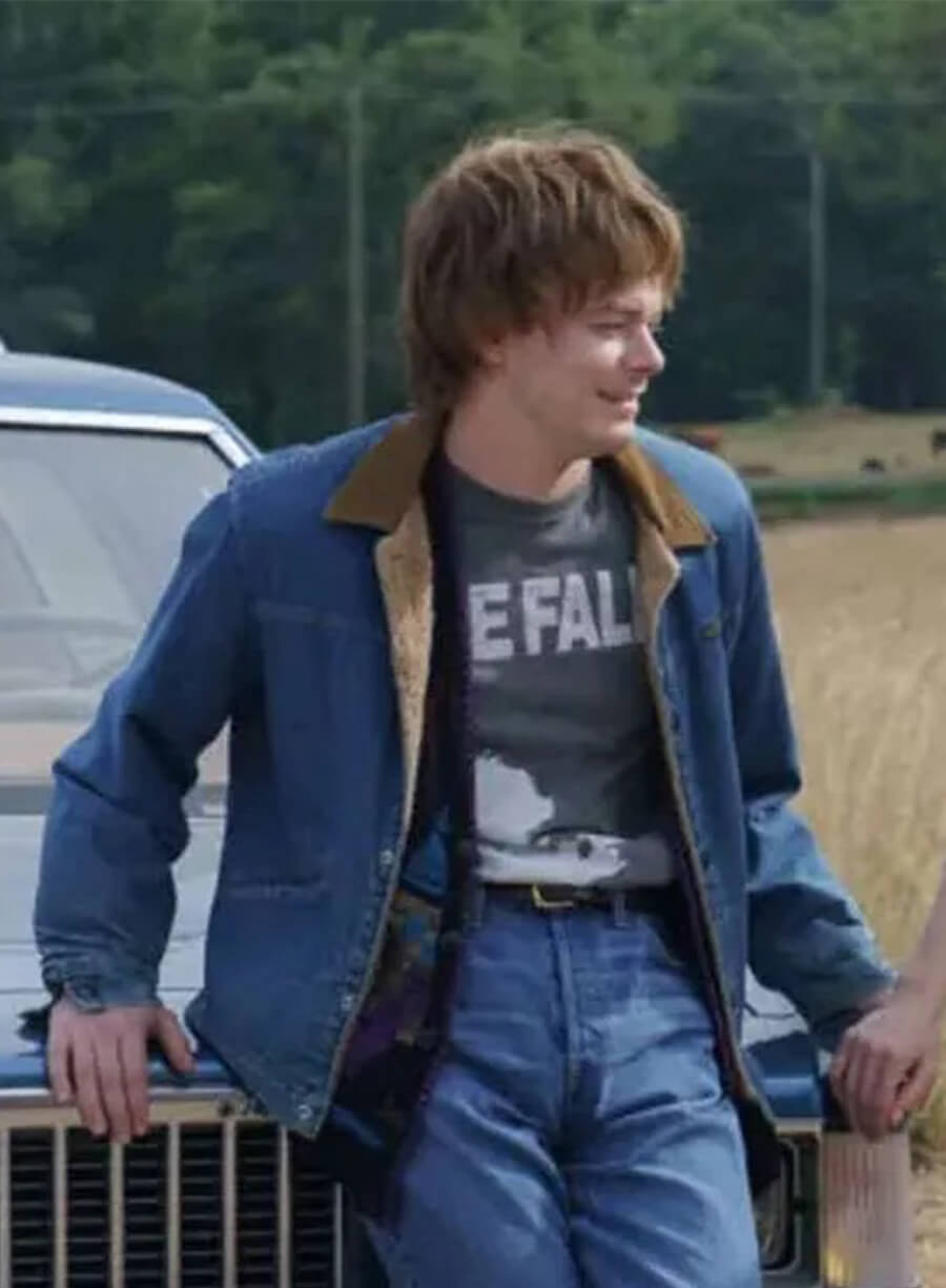 Stranger Things Jonathan Byers Denim Sherpa Jacket