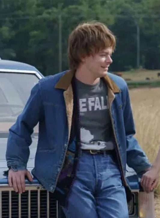 Stranger Things Jonathan Byers Denim Sherpa Jacket