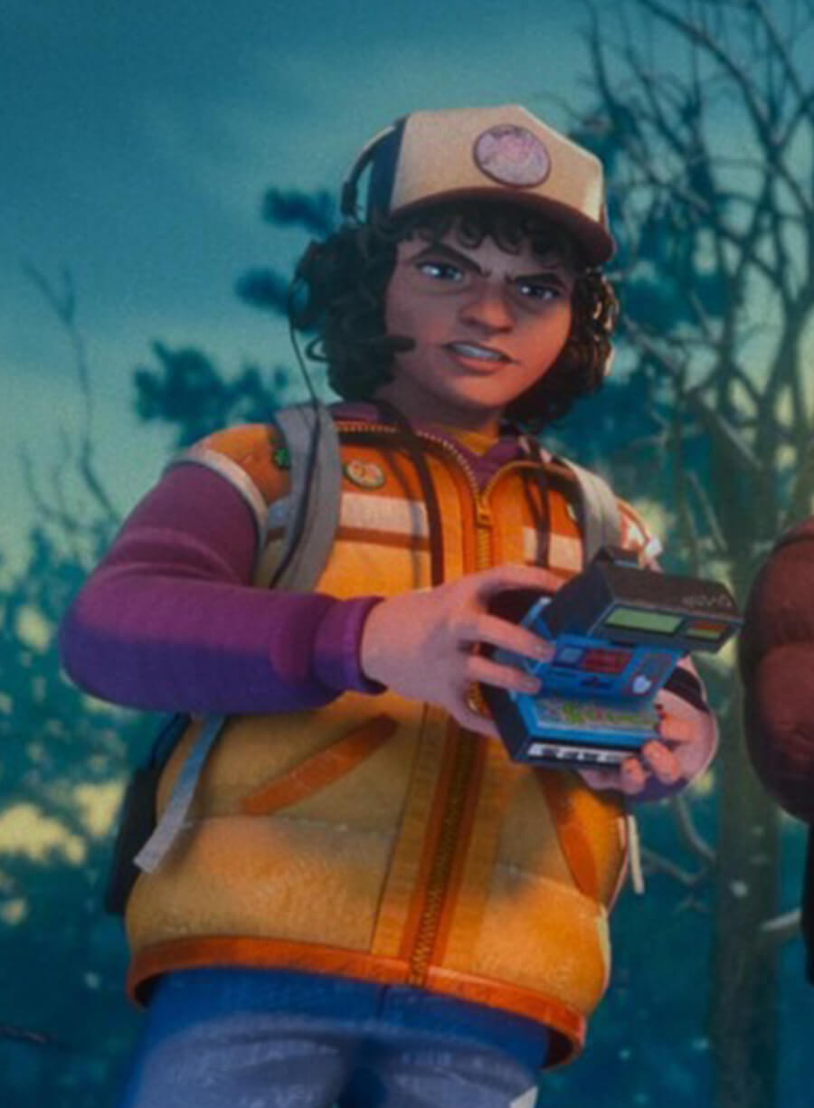 Stranger Things Tales from 85 Dustin Henderson Orange Vest