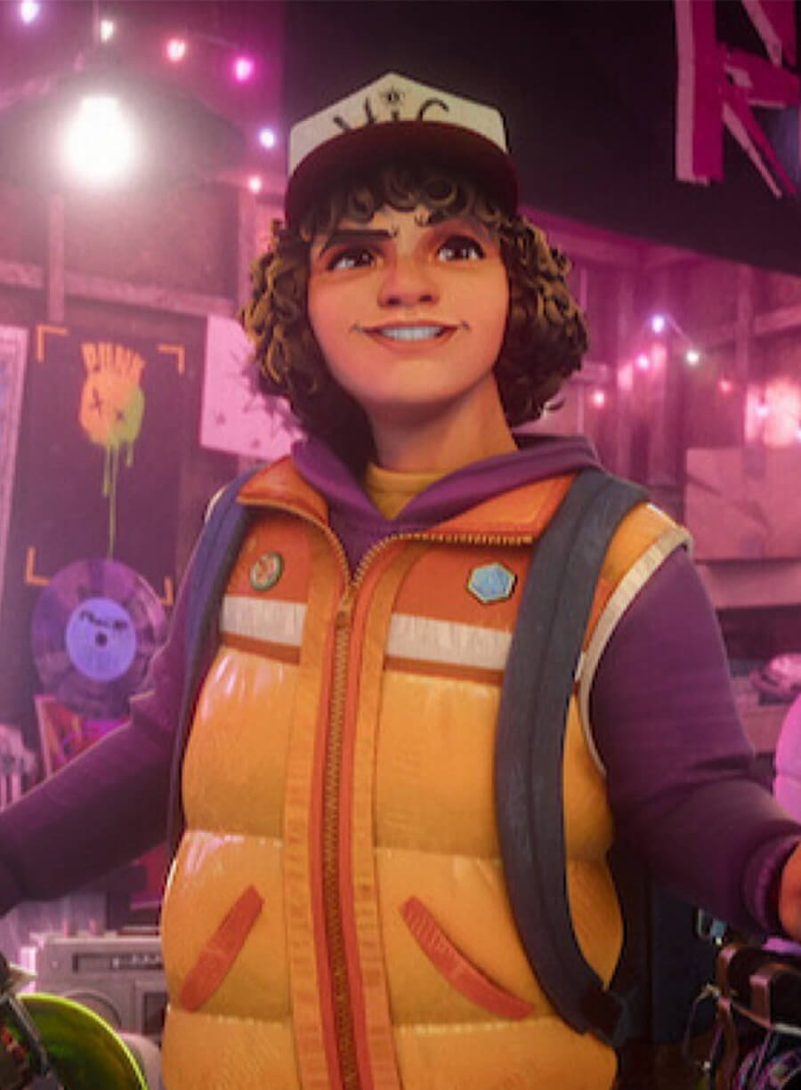 Stranger Things Tales from 85 Dustin Henderson Orange Vest
