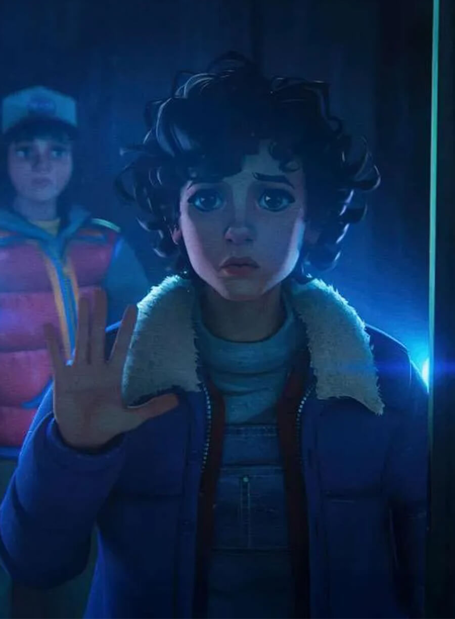Stranger Things Tales from 85 Eleven Purple Fur Jacket
