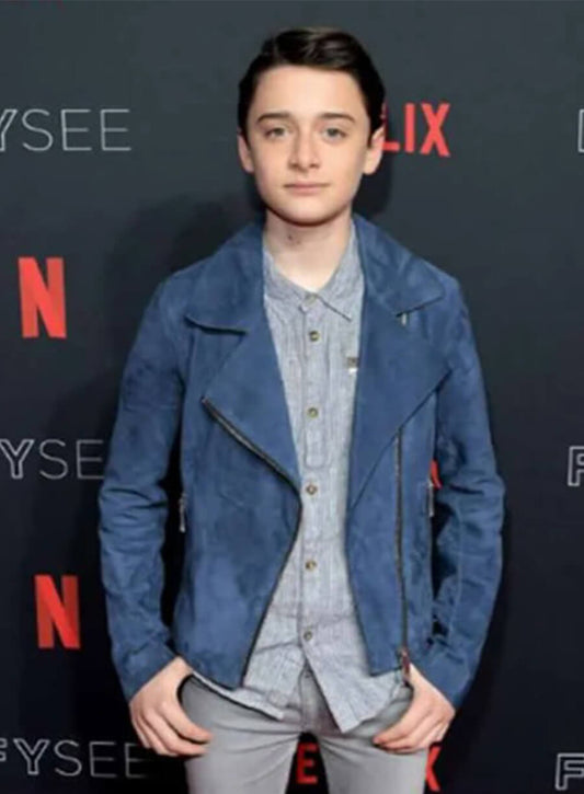 Stranger Things Will Byers Blue Suede Jacket