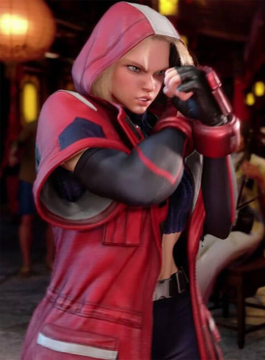 Street Fighter 6 Game Cammy Red Leather Coat