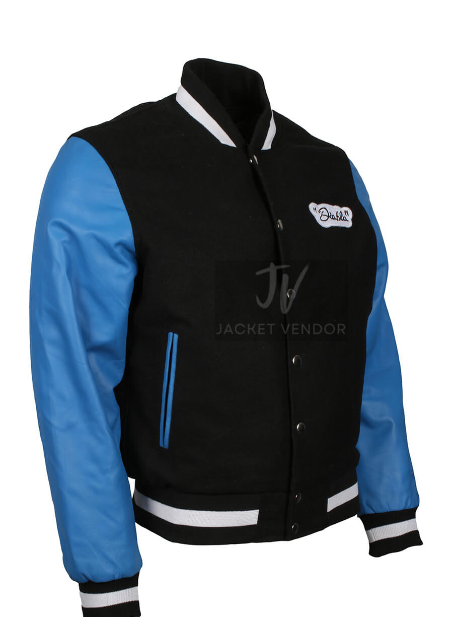 Suicide Squad El Diablo Black and Blue Varsity Jacket