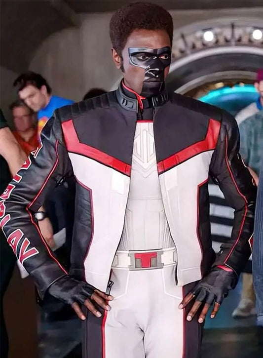Superman 2025 Edi Gathegi Mister Terrific Leather Costume Jacket