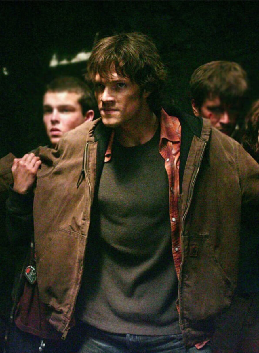 Supernatural Sam Winchester Brown Hooded Jacket