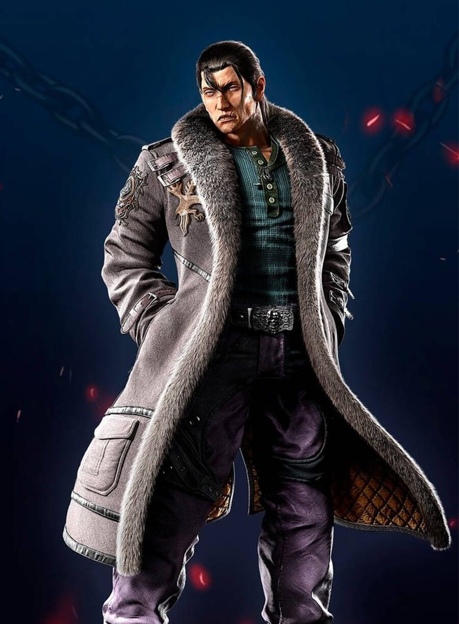 Surgei Dragunov Tekken 8 Game Fur Long Coat