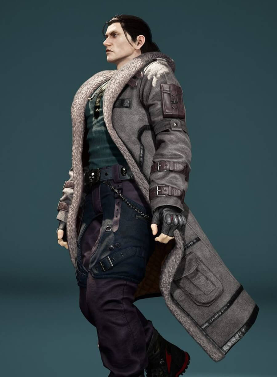 Surgei Dragunov Tekken 8 Game Fur Long Coat