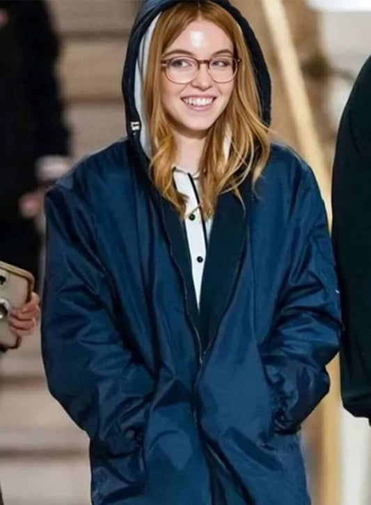Sydney Sweeney Madame Web Julia Blue Hooded Coat 