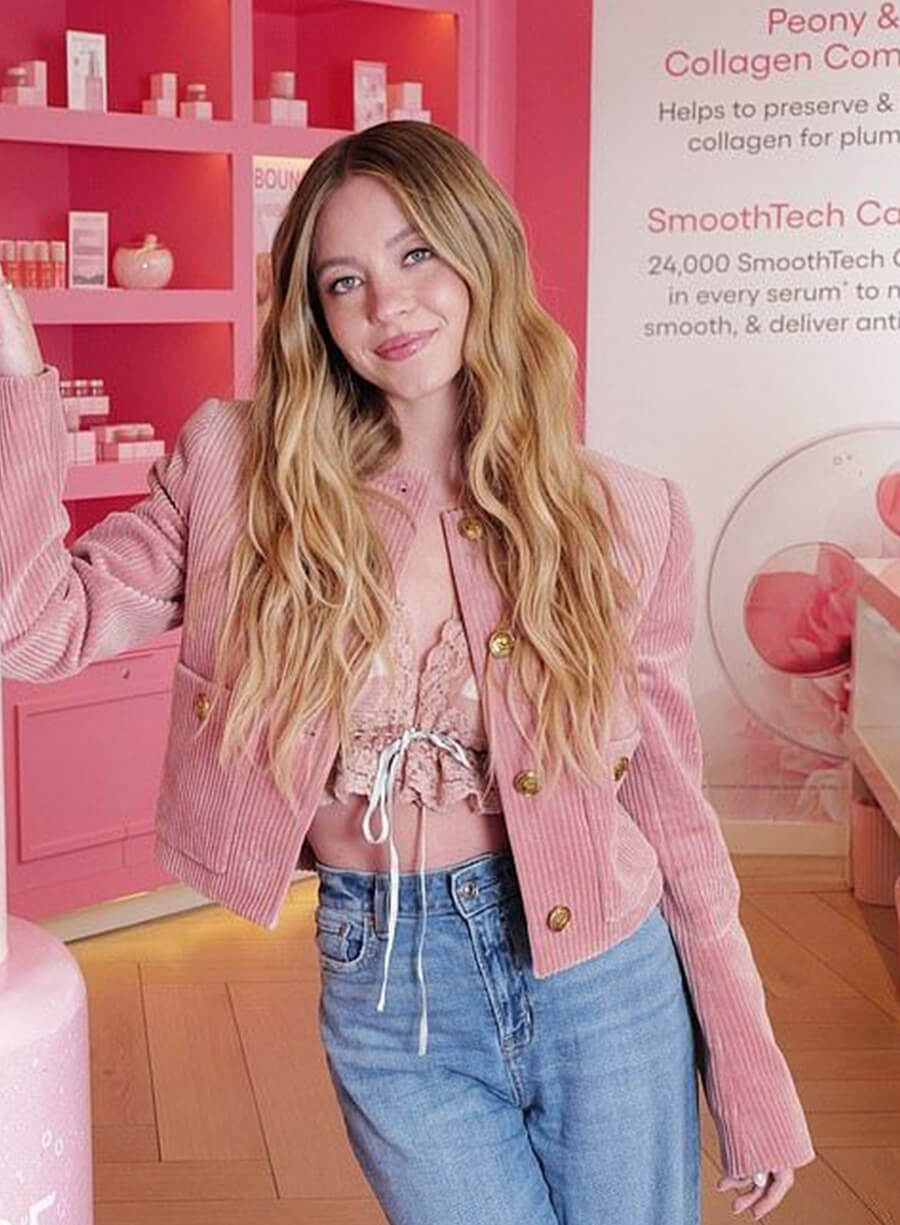Sydney Sweeney Pink Jacket