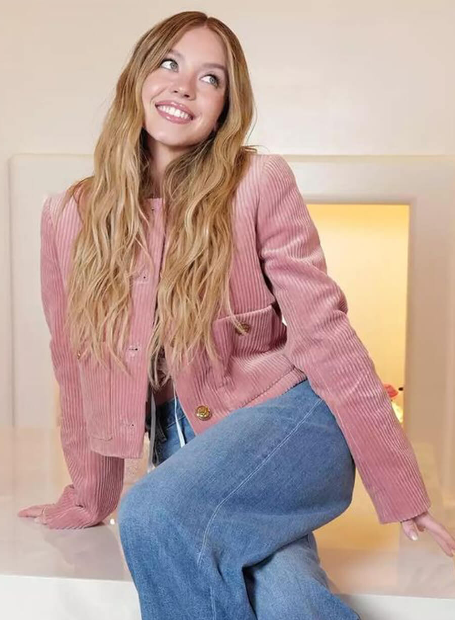 Sydney Sweeney Pink Jacket