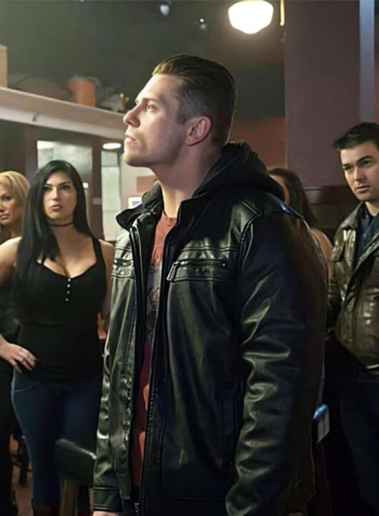 Tahmoh Penikett Supernatural Gadreel Black Biker Leather Jacket