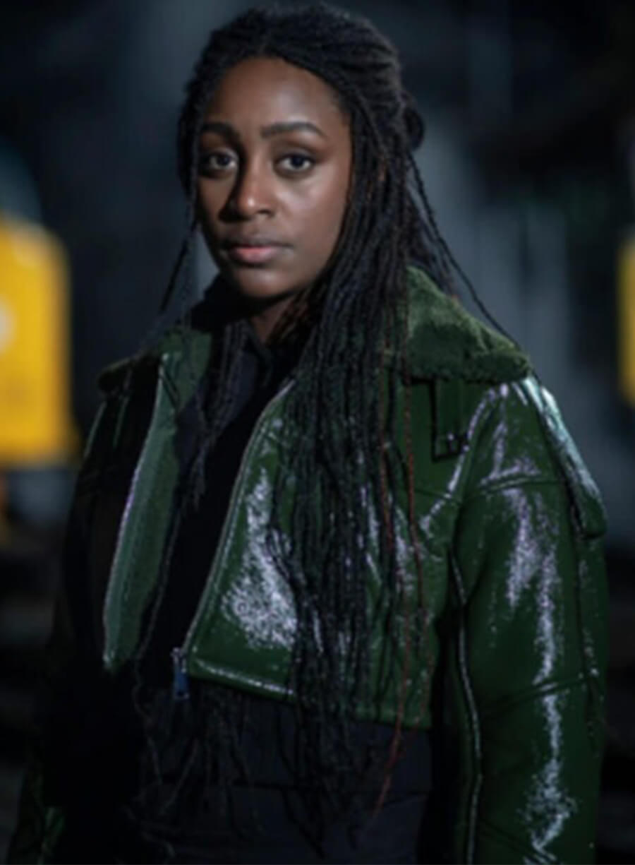 Talamasca: The Secret Order Soledad Marcel Green Leather Jacket