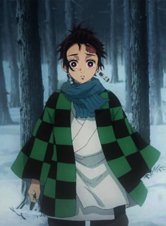 Tanjiro Kamado Demon Slayer Green Black Coat