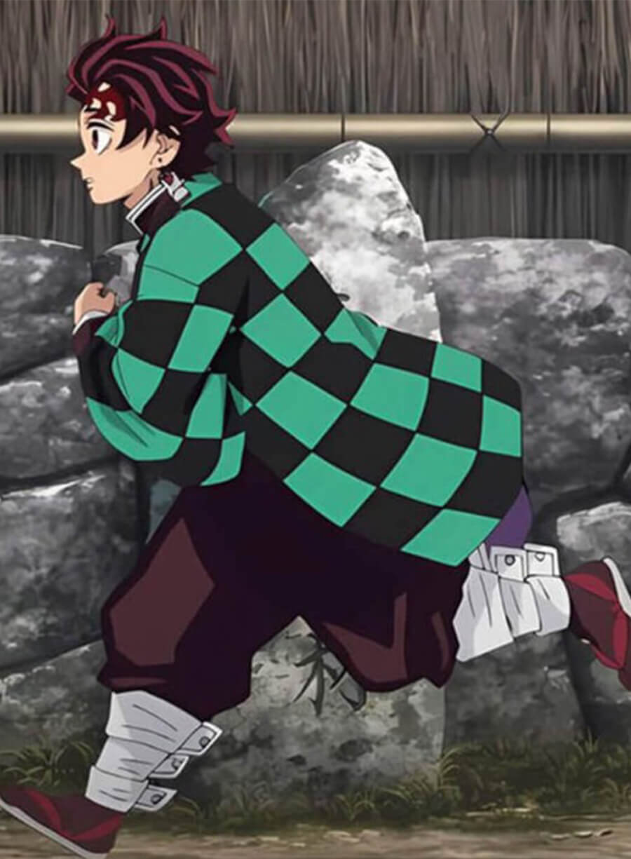 Tanjiro Kamado Demon Slayer Green Black Coat
