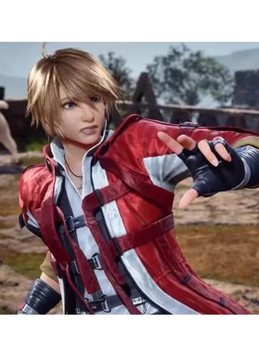 Tekken 8 Game Leo Kliesen Red Leather Coat