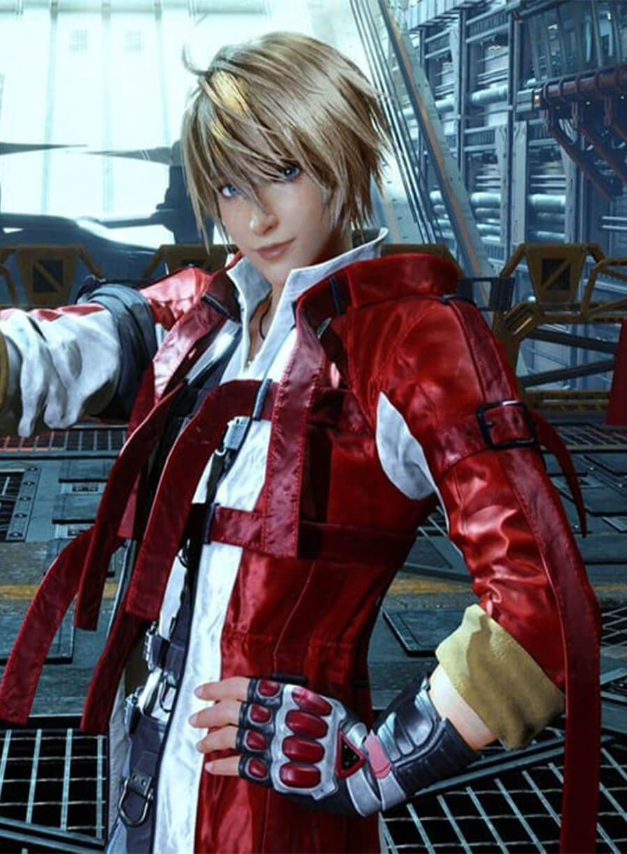 Tekken 8 Game Leo Kliesen Red Leather Coat